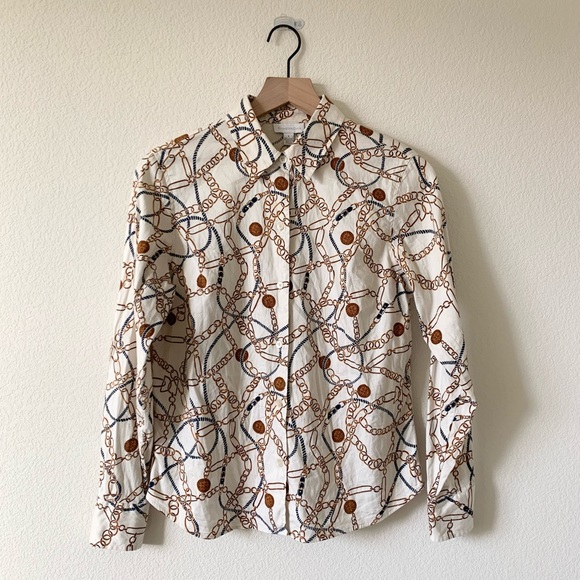 Vintage Tops - VTG Chain Print Button Up